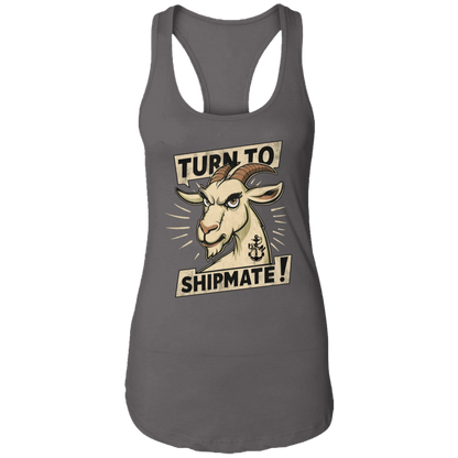 Turn To Shipmate Ladies Racerback Tank