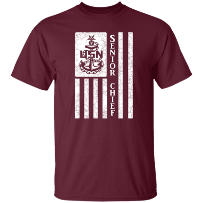 Senior Chief Flag White  5.3 oz. T-Shirt