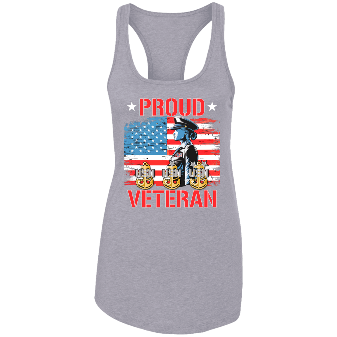 Proud Veteran Ladies Racerback Tank