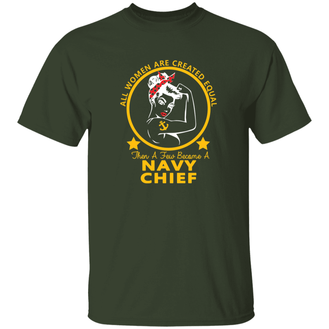 Navy Girl Chief Gold 5.3 oz. T-Shirt