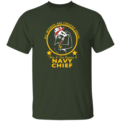 Navy Girl Chief Gold 5.3 oz. T-Shirt