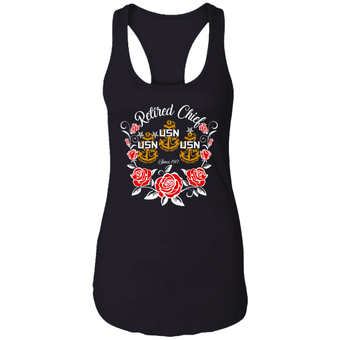 Retired Chief Rose Ladies Racerback Tank