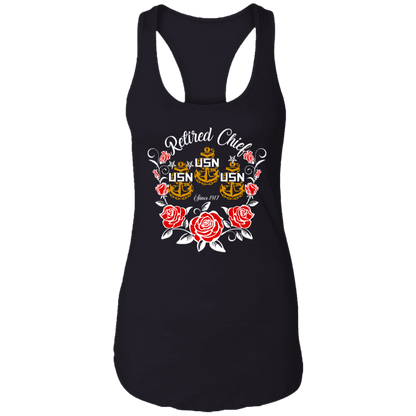 Retired Chief Rose Ladies Racerback Tank