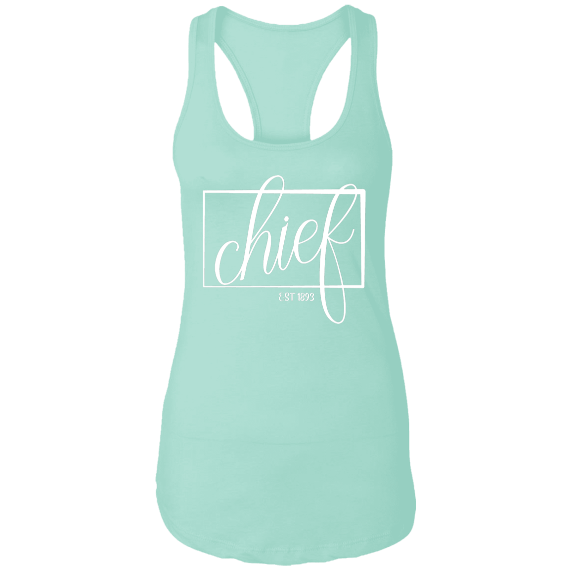 Chief 1893 White Ladies Racerback Tank