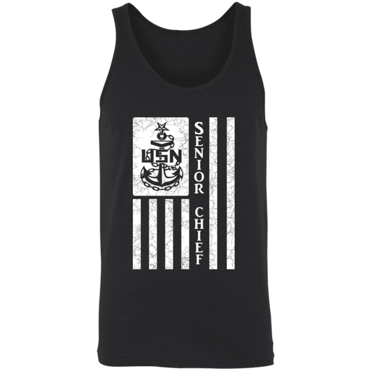 Senior Chief Flag White Unisex Tank