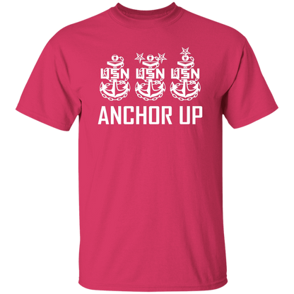 Anchor Up White Design  5.3 oz. T-Shirt