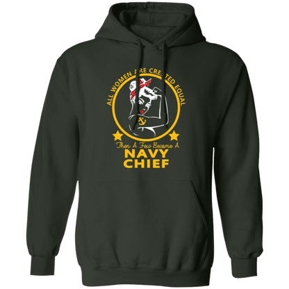Navy Girl Chief Gold Pullover Hoodie