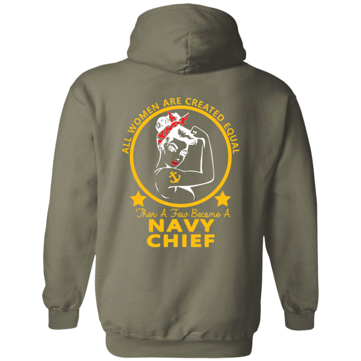 Navy Girl Front and Back Pullover Hoodie