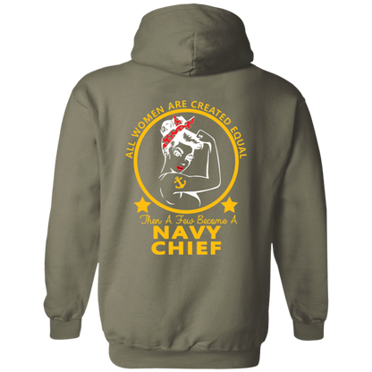 Navy Girl Front and Back Pullover Hoodie