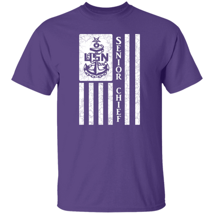 Senior Chief Flag White  5.3 oz. T-Shirt