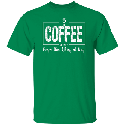 A Coffee a Day White Design 5.3 oz. T-Shirt