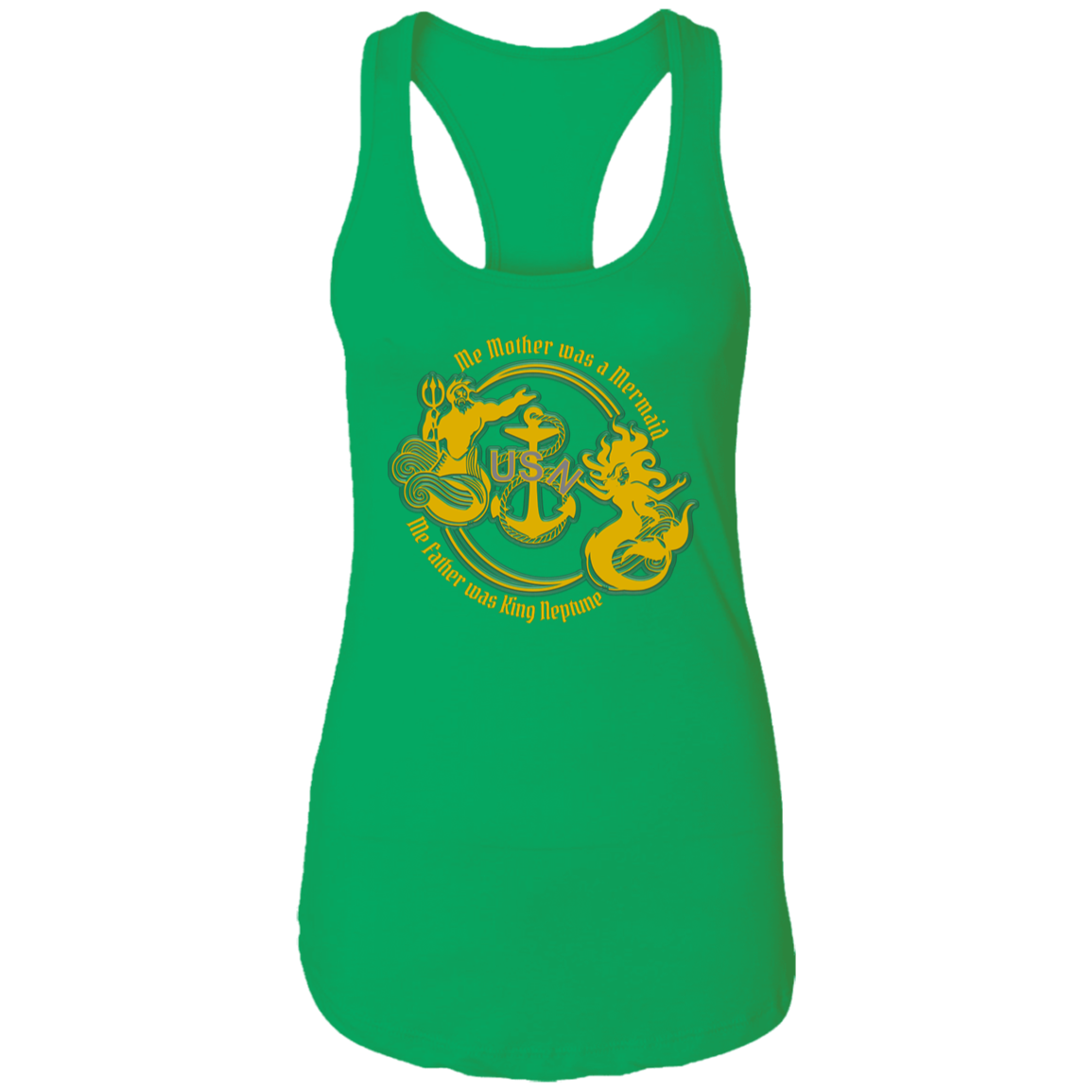 Me Mother and Father Gold Ladies Racerback Tank