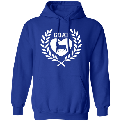 Goat Wreath White Pullover Hoodie