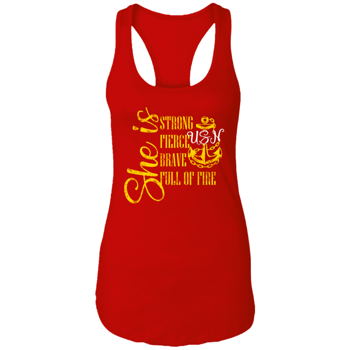 She Is Gold Ladies Racerback Tank