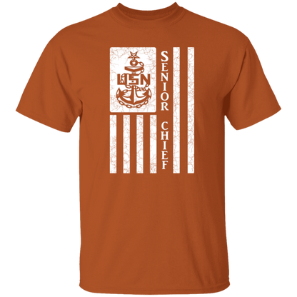 Senior Chief Flag White  5.3 oz. T-Shirt