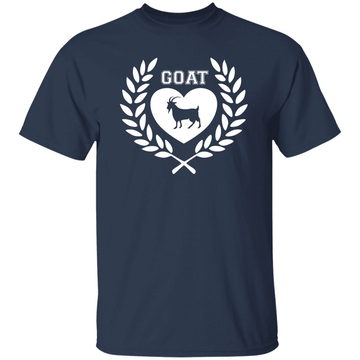 Goat Wreath White 5.3 oz. T-Shirt