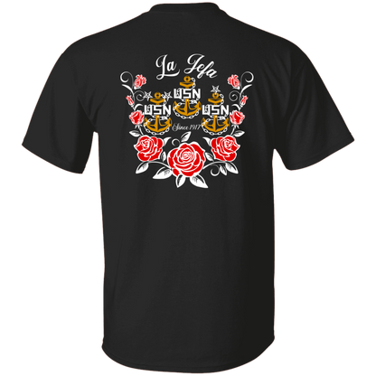 La Jefa Rose Front and Back 5.3 oz. T-Shirt
