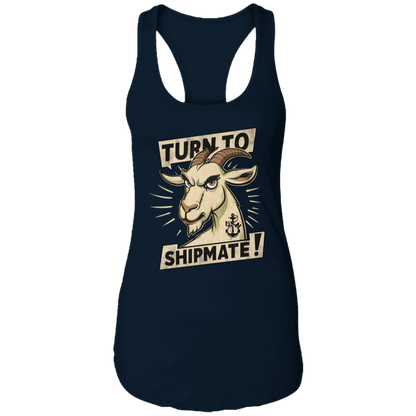 Turn To Shipmate Ladies Racerback Tank