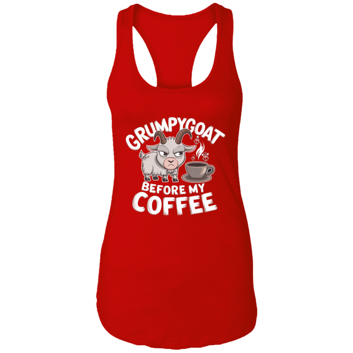 Grumpy Goat  Ladies Racerback Tank