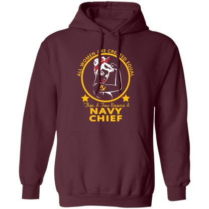 Navy Girl Chief Gold Pullover Hoodie