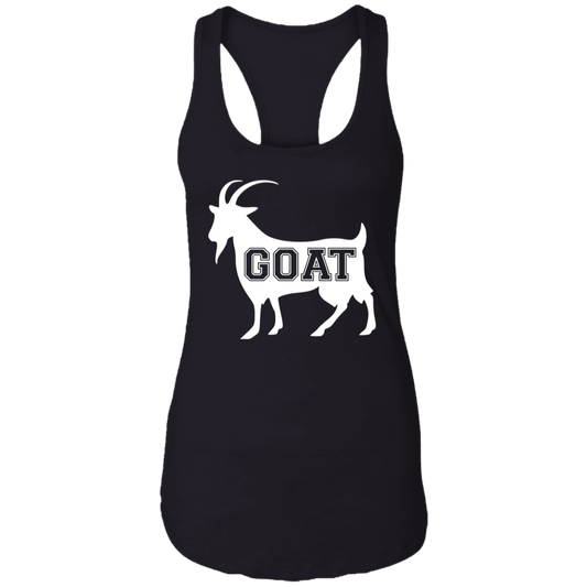 GOAT White Ladies Racerback Tank