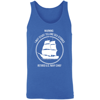 Retired Sea Stories White  Unisex Tank