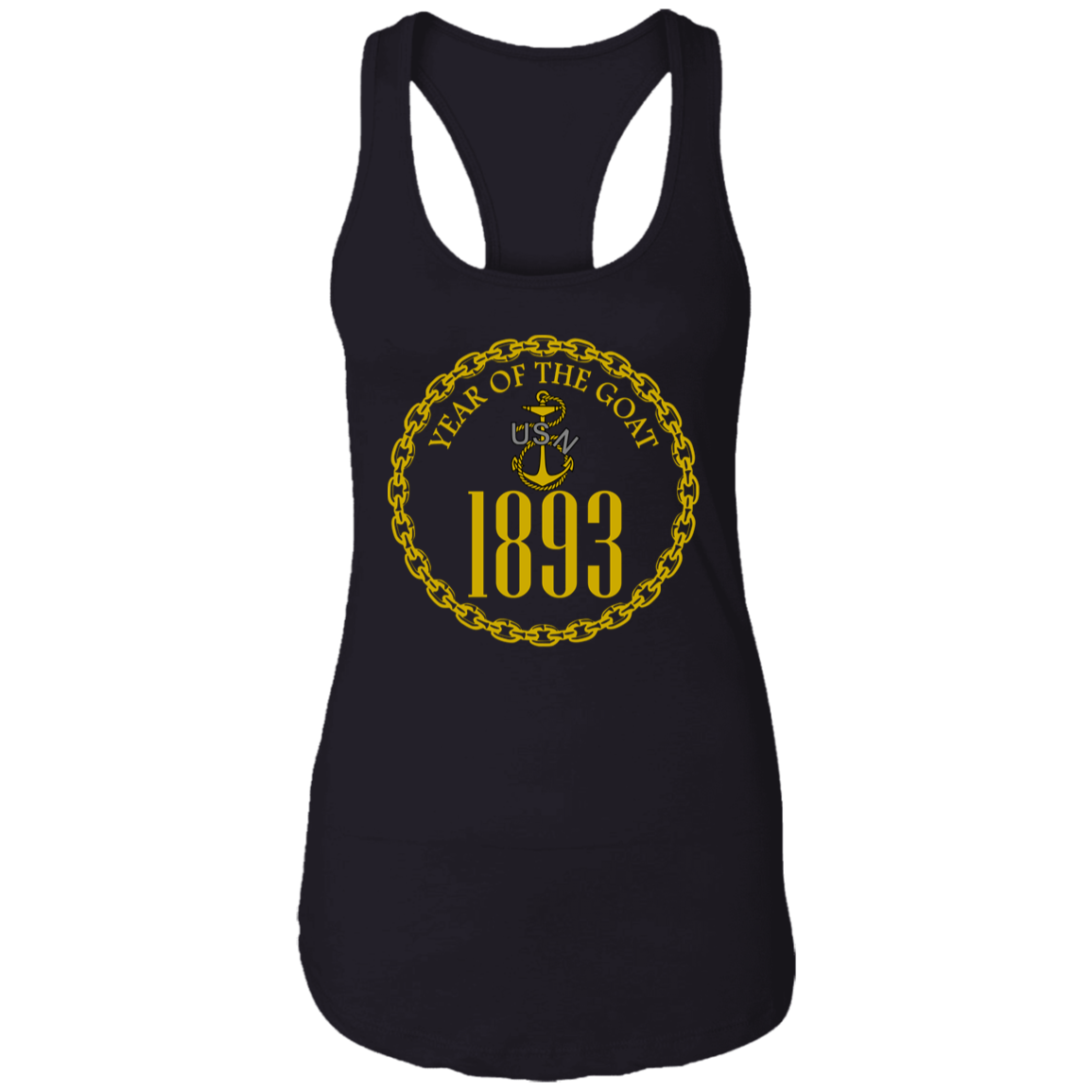 Year of the Goat Gold Ladies Racerback Tank