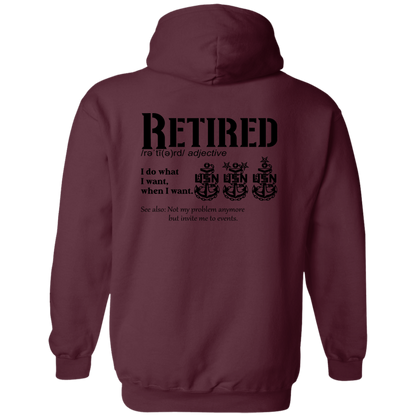 Retired Definition Zip Up Hooded Sweatshirt