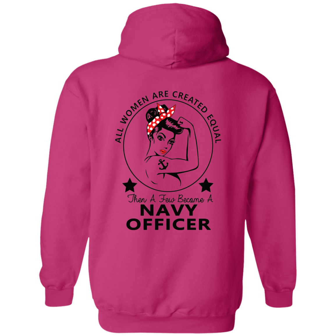 Navy Girl Officer FB Pullover Hoodie