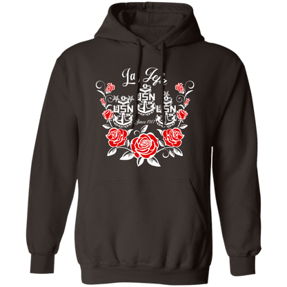 La Jefa Rose White Pullover Hoodie