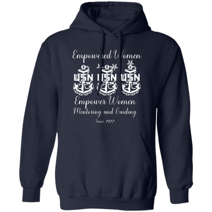 Empowered Women White Design Pullover Hoodie
