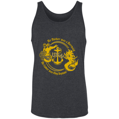 Me Mother and Father Gold Unisex Tank