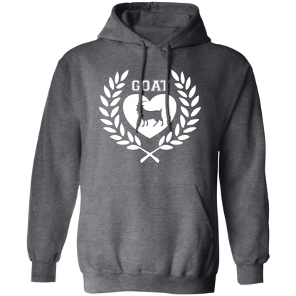 Goat Wreath White Pullover Hoodie