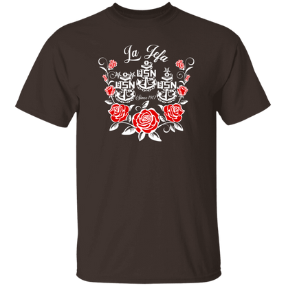 La Jefa Rose White 5.3 oz. T-Shirt