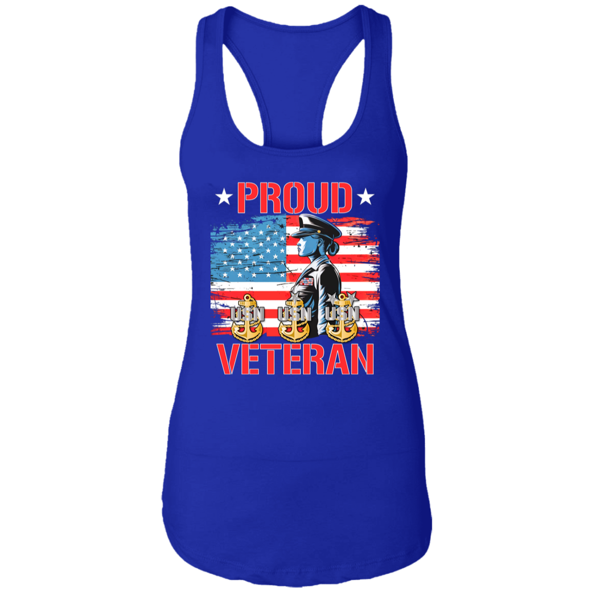 Proud Veteran Ladies Racerback Tank