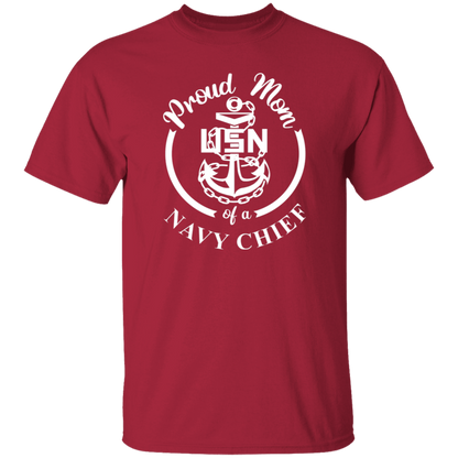 Proud Mom White Design  5.3 oz. T-Shirt