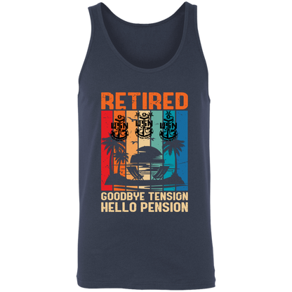 Retired Hello Pension Unisex Tank