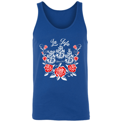 La Jefa Rose White Unisex Tank