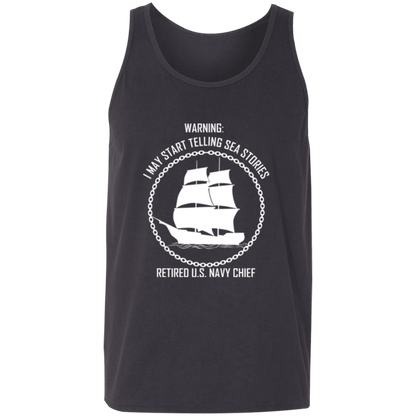 Retired Sea Stories White  Unisex Tank