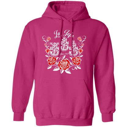 La Jefa Rose White Pullover Hoodie