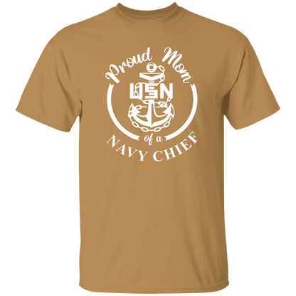 Proud Mom White Design  5.3 oz. T-Shirt