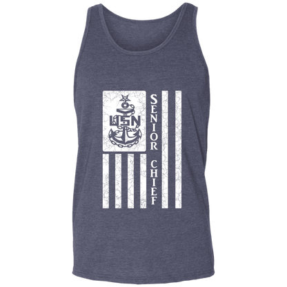 Senior Chief Flag White Unisex Tank