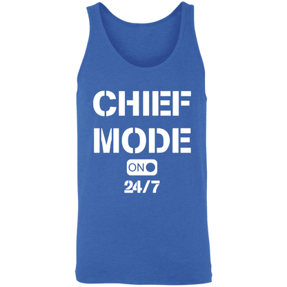 Chief Mode White Unisex Tank