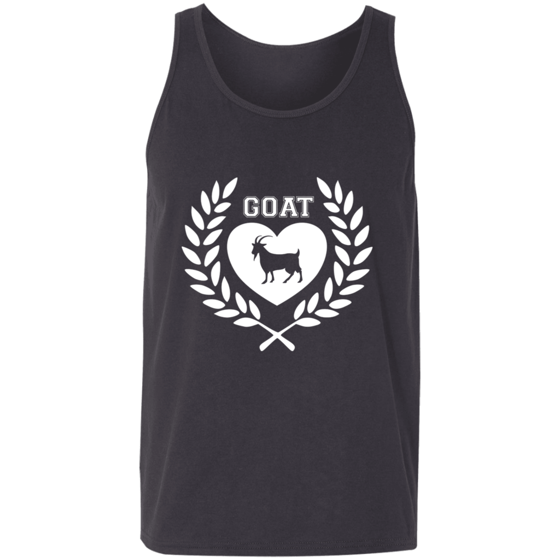 Goat Wreath White Unisex Tank