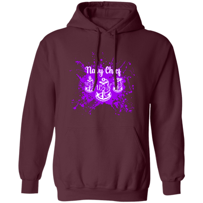 Navy Chief Purple Paint Pullover Hoodie