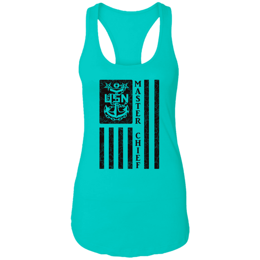 Master Chief Flag  Ladies Racerback Tank