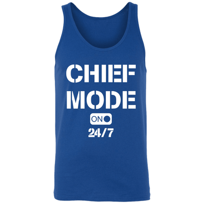 Chief Mode White Unisex Tank