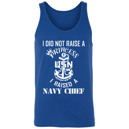 I Did Not Raise A Princess White Design Unisex Tank