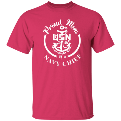 Proud Mom White Design  5.3 oz. T-Shirt
