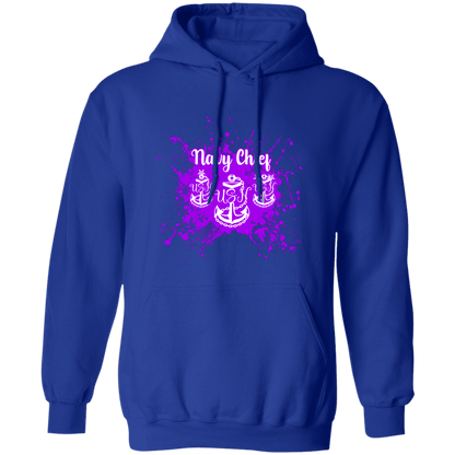 Navy Chief Purple Paint Pullover Hoodie